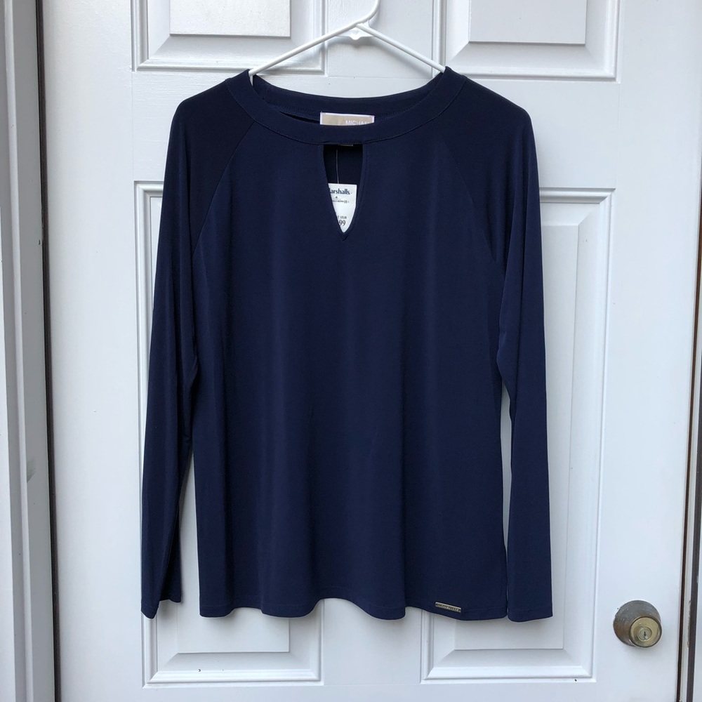 MK Navy Keyhole Top